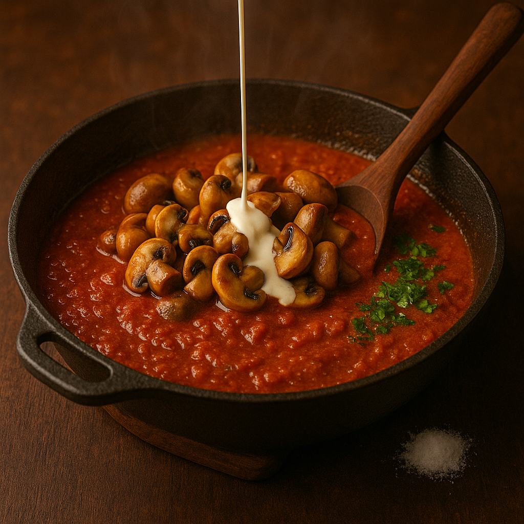 Mushroom butter masala