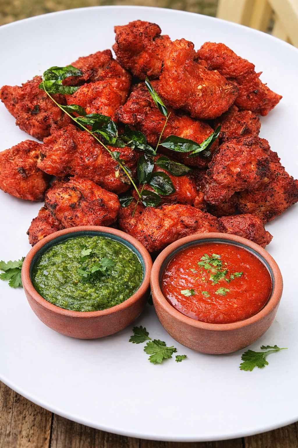 Bone chicken pakoda